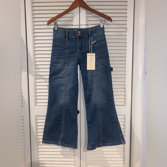 Low rise Flared Capri Carpenter Jeans new women’s size 9 - Picture 8 of 9